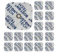 20 elettrodi Boston Tech 5x5 cm - Per dispositivi di stimolazione muscolare Beurer e Vitacontrol | Elettrodi elettrostimolatore | Pulsante a bottone da 3,5 mm (16(5x5cm))