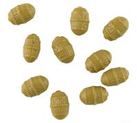 20 esche artificiali per pesca alla carpa, in TPE, morbide, realistiche, con noce di tigre, ad alta galleggiabilità, per pesca in acqua dolce, pronte all'uso, colore giallo, 17 mm (1 pezzo)