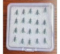 20 esche da pesca a mosca Housefly per carpe e trote, con corpo in silicone flessibile e ultra ganci, progettate per una penetrazione ottimale e set di ami sicuri (20 pezzi, taglia M)