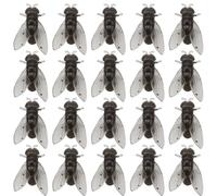 20 esche per pesca a mosca per trote e spigole, esche morbide con caratteristiche realistiche di insetti per una pesca efficace (S nero)