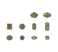 20 etichette adesive in carta dura dall'aspetto storico a tema inglese invecchiato, ideali per lavori artigianali e scrittura, forniture per scrapbooking