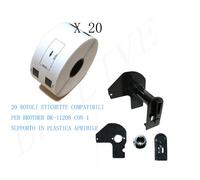 5 X Etichette Compatibile per Brother DK11208 38mmX90mm QL1050 1000 1060N+Telaio