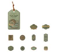 20 etichette in carta rigida, look storico, tema inglese invecchiato, adesivi, ideali per artigianato e scrittura, accessori per scrapbooking