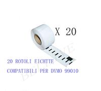 20 Etichette per DYMO 99010 89x28mm LABELWRITER 310 320 330 330 Serie 330 Turbo