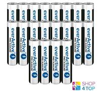20 EVERACTIVE PRO ALKALINE AAA LR03 BATTERIE MICRO 1250mAh EXP 2031