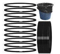 20 fasce elastiche per bidoni della spazzatura, elastici in gomma per bidoni della spazzatura da 33 a 30 galloni, cinghie ad anello per sacchetti della spazzatura, per casa, ufficio, scuola, interni