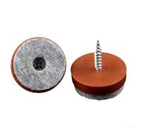 20 feltrini neri per mobili, con chiodo, colore marrone, 25 mm | Design sicuro con chiodi, base in plastica robusta, presa di lunga durata, impedisce lo scivolamento
