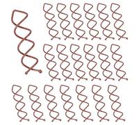 20 fermagli a spirale per capelli, a spirale, per capelli, possono essere utilizzati per intrecciare i capelli, per diverse acconciature (caffè), spirali per capelli (Curry)