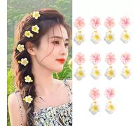 20 fermagli per capelli a forma di fiore, graziosi accessori per capelli con plumeria e fiori di pesco, mini fermagli per capelli hawaiani estivi da spiaggia, regalo per donne e ragazze, per matrimoni