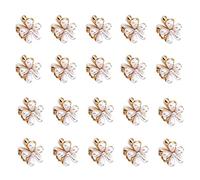 20 fermagli per capelli con perle piccole per donne e ragazze, mini clip a forma di fiore di perle, clip per frangia artificiale, accessori decorativi per capelli