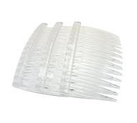 20 fermagli per capelli in plastica trasparente a colori, 70 x 40 mm, per pettini laterali