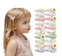 20 fermagli per capelli per bambine e bambine, antiscivolo, per capelli fini, piccoli, neutri, con margherita fatta a mano, graziose mollette per capelli per bambine (A)