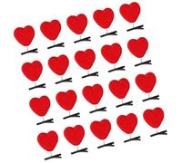 20 fermaglio per capelli a forma cuore d ' amore fermaglio per becco d ' anatra in peluche forcina laterale per tema festival decorazione per capelli per tutte le età accessorio