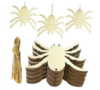 20 fette di legno per Halloween, decorazioni incompiute, robuste, fai da te, decorazioni di Halloween, per finestre, bambini e adulti