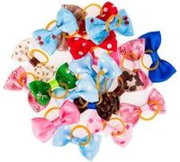 20 fiocchi colorati assortiti per animali domestici, gatti e cani, con elastici in gomma, accessori per la toelettatura, piccoli animali, decorazione per habitat, durata e convenienza, accessori per