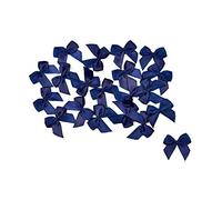 20 fiocchi di raso 2,5 x 3 cm (blu scuro/navy 370) // Fiocchi decorativi per matrimonio, battesimo, comunione, applicazione a tinta unita