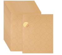 20 Fogli 3,8 cm Etichette Adesive Kraft Rotonde, Etichette Rotonde Carta Kraft Adesive Scrivibili a Getto d'Inchiostro Stampabili Adesivi Marroni Vuoti Etichetta Adesiva per Stampante