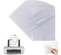 20 fogli A4 in vinile, carta adesiva per stampare, formato A4, trasparente, autoadesiva, 100% trasparente, per stampanti a getto d'inchiostro e laser