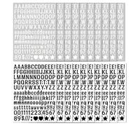 20 fogli adesivi a forma di lettere e numeri e simboli da 1,3 cm, in vinile impermeabile e resistente alle intemperie, per progetti fai da te, scrapbooking, biglietti di auguri