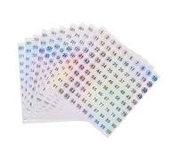 20 Fogli Adesivi Numerici Rotondi Consecutivi 1-1000 in PVC Riflettenti | Etichette Autoadesive senza Residui, Effetto Olografico Colorato, per Archiviazione Ufficio e Uso Esterno