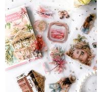 20 Fogli Adesivi per Scrapbooking Accessori Scrapbook Stickers Ta Merry Bullet Journaling Accessori Adesivi Decorativi per Journaling,Album Fai Da Te(Travel Series4)