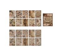 20 fogli di carta decorativa estetica retrò per scrapbooking, carta decorativa per diari, quaderni, album fotografici e fogli di diario artistico