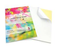 20 fogli di carta per stampa di etichette autoadesive, formato A4, colore bianco opaco