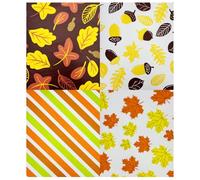 20 fogli di carta velina a tema autunnale, 50 x 35 cm, multicolore, stampa con foglia d'acero, per regali del Ringraziamento, artigianato, fai da te, compleanni, matrimoni, baby shower, confezioni