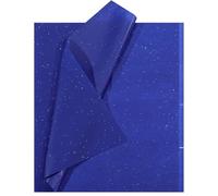 20 fogli di carta velina con glitter blu, 50 x 70 cm, carta glitterata, per Natale, compleanni, matrimoni, fai da te