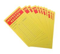 20 Fogli Etichette Controllo Attrezzature di Colore Giallo | Spazio Ampio per Scrittura, Supporto a Ispezioni Standardizzate, Carta ad Alta Visibilità