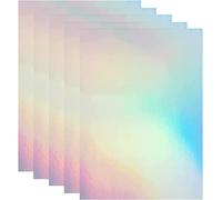 20 fogli formato A4, olografici, trasparenti, pellicola laminata a freddo, con glitter, fogli per plastificatrice, rivestimento olografico, autoadesivi.