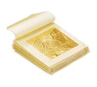 20 fogli in foglia d'oro commestibile 24 K, fogli sciolti in lamina d'oro puro per torte e cioccolatini, decorazione, trucco, doratura, salute e spa, 4,7 x 1,7 pollici