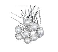 20 forcine per capelli eleganti a forma di U in metallo da donna con perle e cristalli