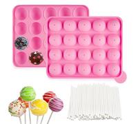 20 fori Cake Pop Maker, Stampo per Cake Pop con 100 steli per cake pop, stampi in silicone per torte, caramelle, gelatine e cioccolatini