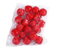 20 frutti finti in schiuma, frutta artificiale in schiuma di plastica, finta banana, limone, fragole, realistici, decorazione (rosso)
