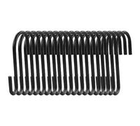 20 ganci a S in alluminio nero per cucina, armadio, garage e giardino, pentole, pentole, tazze, vestiti e piante