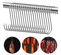 20 Ganci da Macellaio Ganci a S in acciaio inox, Ganci da 15 Cm, Ganci da Cucina, Ganci per Carne In Acciaio Inox, Robusti e Durevoli a S per Scopi Di Carne, Affumicatura, Lavorazione Della Carne