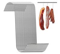 20 ganci per macellaio, in acciaio inox, 180 mm, a S, per la lavorazione della carne, per affumicatura, per la caccia, macelleria