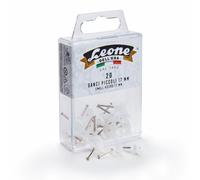 20 Ganci piccoli Leone Dell'Era per appendere quadri con spilli in acciaio temprato - Scatola appendibile - Made in Italy