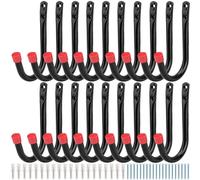 20 ganci resistenti per garage, ganci a J per organizzare attrezzi da giardino, articoli sfusi