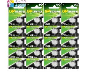 20 Gp CR2032 Litio Celle batteries 3V a Moneta Bottone DL2032 Scadenza 2034 5BL