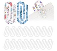 20 graffette acriliche personalizzabili a sublimazione per trasferimento di calore fai da te, clip jumbo trasparenti per progetti di ufficio e scuola