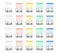 20 graffette colorate color caramella per la gestione dei file domestiche, organizer per documenti flessibili