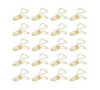 20 graffette dorate a forma di cuore, a forma di pesce, in metallo per documenti, mini graffette decorative per fai da te, eleganti mollette multiuso per ufficio e vita quotidiana, piccole