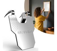 20 grucce resistenti per cartongesso, senza chiodi, nessun danno, ganci da parete per cornici, arte, specchi, foto e poster, kit tutto in uno per decorare stanza/ufficio (Top Clip)
