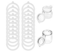20 guarnizioni di ricambio in silicone, colore bianco, guarnizioni in gomma a prova di perdite, guarnizioni in gomma, per conserve, guarnizioni in gomma, riutilizzabili