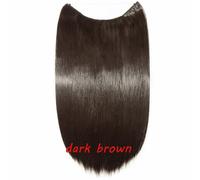 20 IN Finte Capelli Estensione Invisibile Filo Sintetico N Clip one piece 64