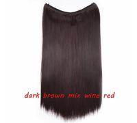 20 IN Finte Capelli Estensione Invisibile Filo Sintetico N Clip one piece 64