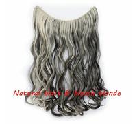 20 IN Finte Capelli Estensione Invisibile Filo Sintetico N Clip one piece 64