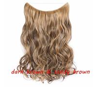 20 IN Finte Capelli Estensione Invisibile Filo Sintetico N Clip one piece 64